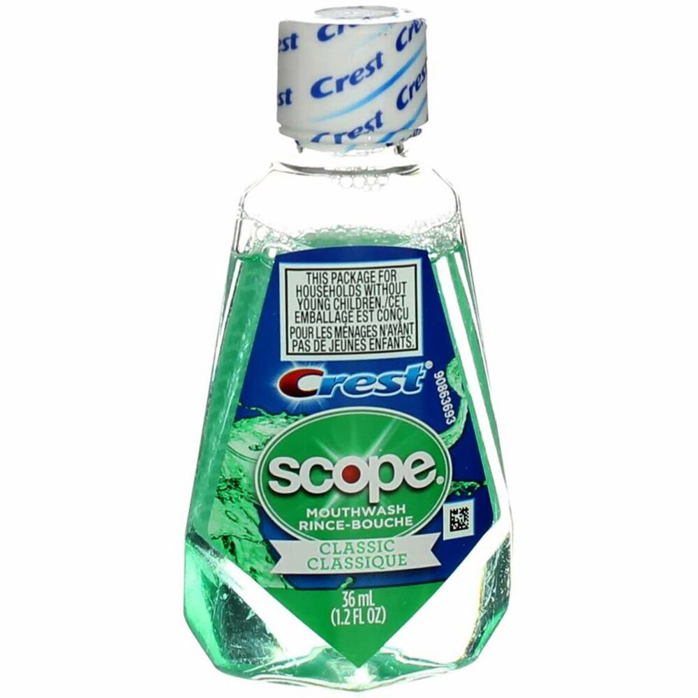 Crest + Scope Mouthwash, Classic, Travel size 12 Count